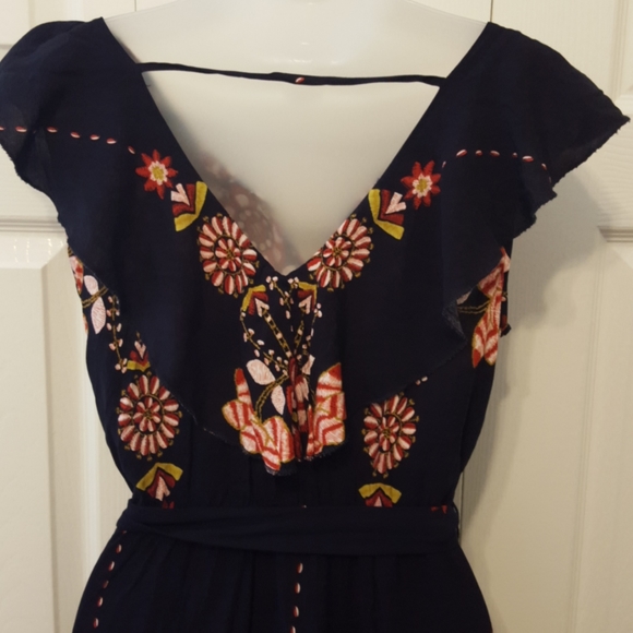 Faux wrap navy maxi M - Picture 6 of 10